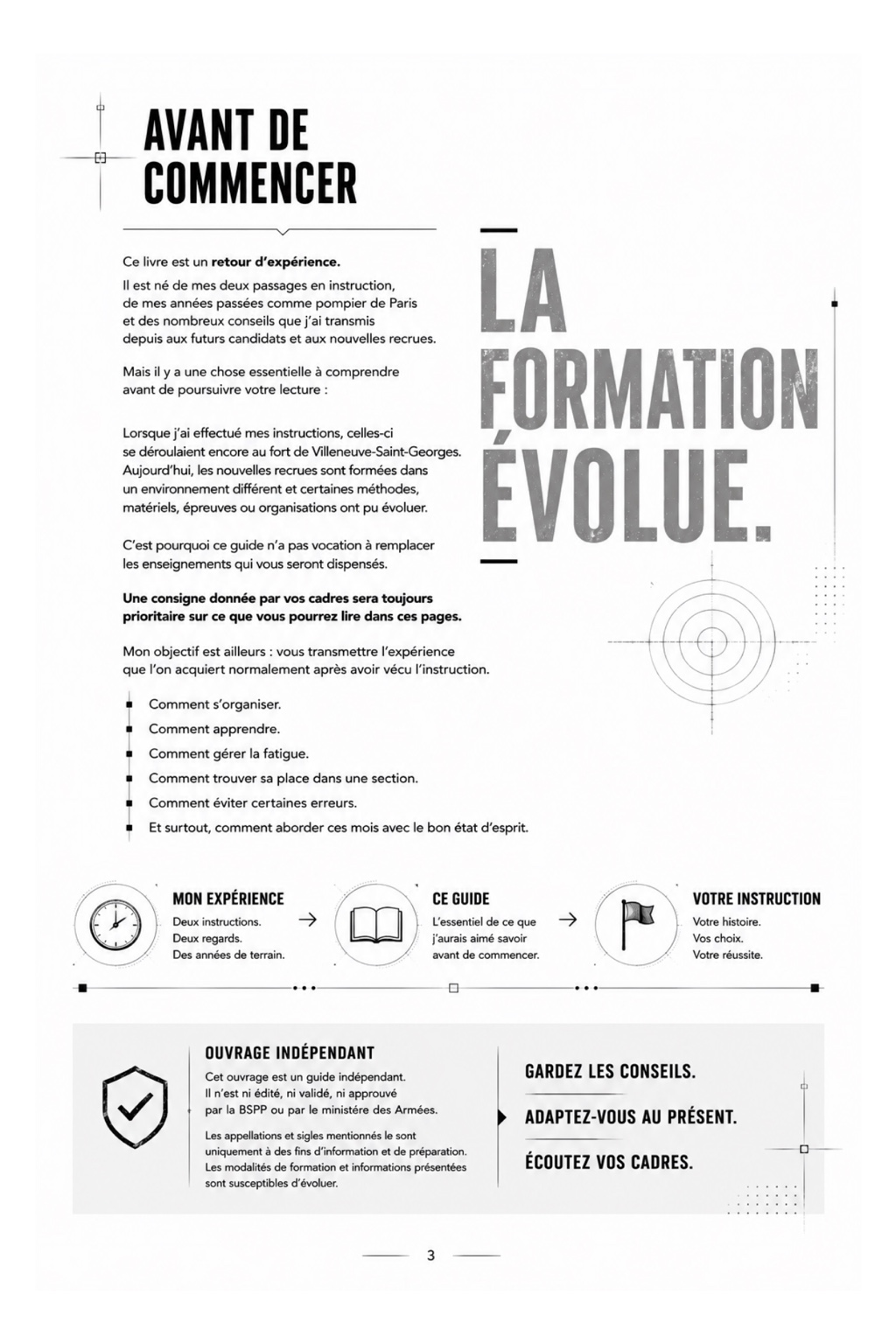 Avant de commencer — page 3
