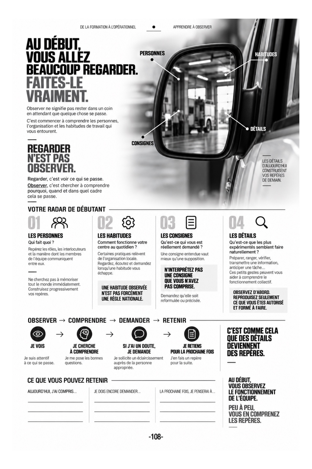 Apprendre à observer en centre de secours — page 108